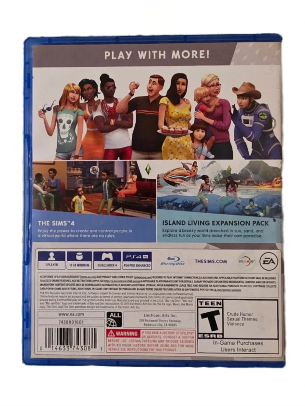 The Sims Bundle for PS4: Sims 4 + Island Living - Played Once - Fast Shipping